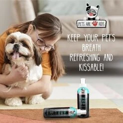 Premium Pet Dental Spray (Large - 8oz): Eliminate Bad Dog Breath & Bad Cat Breath! Fights Plaque, Tartar & Gum Disease Without Brushing! Add To Water! Digestive Aid! -Pet Products Shop 51nzZVBudRL