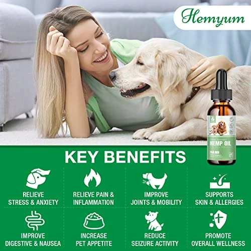 Hemp Oil For Dogs And Cats - Helps Anxiety Stress Pain Inflammation Relax Sleep Calm Aggressive Arthritis Allergies Seizures Skin Joint Hip - Treats Chews Pill Tincture - Organic Pet Calming Drops 4 Hemp Oil For Dogs And Cats - Helps Anxiety Stress Pain Inflammation Relax Sleep Calm Aggressive Arthritis Allergies Seizures Skin Joint Hip - Treats Chews Pill Tincture - Organic Pet Calming Drops - Image 2