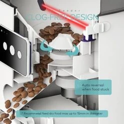 PetMob Automatic WiFi Cat Feeder Single Bowl For Cats And Dogs, App Controlled, 6L Dry Food Dispenser, Timed/Scheduled Meals, Removable Stainless Steel Bowl, Dual Power, Voice Recording (Single Bowl) 16 PetMob Automatic WiFi Cat Feeder Single Bowl For Cats And Dogs, App Controlled, 6L Dry Food Dispenser, Timed/Scheduled Meals, Removable Stainless Steel Bowl, Dual Power, Voice Recording (Single Bowl) -Pet Products Shop 51o5x7majfL