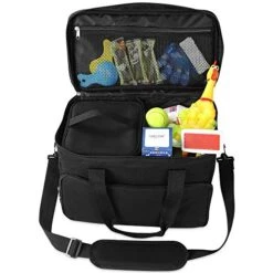 Kundu Cat & Dog Travel Bag - Includes 2 Food Carriers, 2 Bowls & Place Mat - Airline Approved - Black,6 Piece Set,KDU-011 15 Kundu Cat & Dog Travel Bag - Includes 2 Food Carriers, 2 Bowls & Place Mat - Airline Approved - Black,6 Piece Set,KDU-011 -Pet Products Shop 51ocyIgoRSL