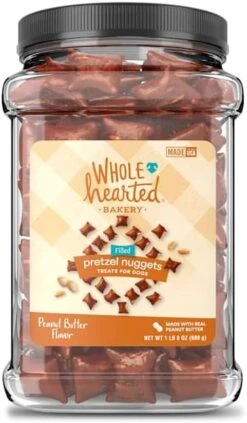 WholeHearted Peanut Butter Flavor Pretzel Nuggets Treats For Dogs, 1.5 Lbs. -Pet Products Shop 51p ILCevVL. AC