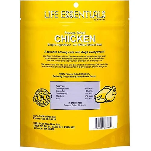 LIFE ESSENTIALS BY CAT-MAN-DOO All Natural Freeze Dried Chicken For Dogs & Cats - No Fillers, Preservatives, Or Additives - Grain Free Tasty Treat - 5 Oz Bag - Made In USA 7 LIFE ESSENTIALS BY CAT-MAN-DOO All Natural Freeze Dried Chicken For Dogs & Cats - No Fillers, Preservatives, Or Additives - Grain Free Tasty Treat - 5 Oz Bag - Made In USA - Image 5