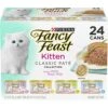 Purina Fancy Feast Grain Free Pate Wet Kitten Food Variety Pack, Kitten Classic Pate Collection, 4 Flavors - (24) 3 Oz. Boxes 1 Purina Fancy Feast Grain Free Pate Wet Kitten Food Variety Pack, Kitten Classic Pate Collection, 4 Flavors - (24) 3 Oz. Boxes -Pet Products Shop 51pzfBcfvnL