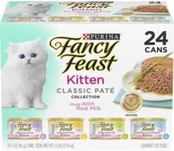 Purina Fancy Feast Grain Free Pate Wet Kitten Food Variety Pack, Kitten Classic Pate Collection, 4 Flavors - (24) 3 Oz. Boxes -Pet Products Shop 51pzfBcfvnL. AC