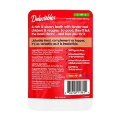 Hartz Delectables Savory Broths Chicken & Veggies Lickable Cat Treat, 12 Pack -Pet Products Shop 51q8zgeP09L