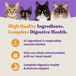 Halo Holistic Indoor Cat Food Dry, Grain Free Cage-free Chicken Recipe For Healthy Weight Support, Complete Digestive Health, Dry Cat Food Bag, Adult Formula, 6-lb Bag -Pet Products Shop 51qDHe7VsmL