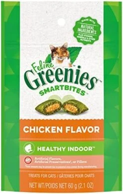 FELINE GREENIES SMARTBITES HEALTHY INDOOR Natural Treats For Cats, Tuna Flavor, 16 Oz. Tub -Pet Products Shop 51qkfr5ajlL. AC