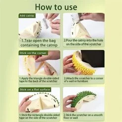 Durian-Shaped Cat Scratcher,Durian Multifunctional Toys,Cat Durian Shell Durian，Massaging And Removing Floating Hair Cat Dog Mint Toys (Green) -Pet Products Shop 51qxbF0056L