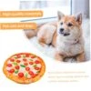 3 Pcs Mattress Mat Winter Machine Bed Bacon Comfortable Soft Round Orange Cozy For Warm Kennel Sleeping Cat Printing Pizza Portable Nest Pattern Puppy Plush Design Cute Pad -Pet Products Shop 51rDKrzFMwL