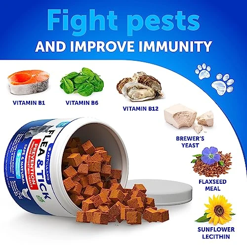 Flea And Tick Prevention For Cats Chewables - Made In USA - Natural Flea And Tick Supplement For Cats - Oral Flea Pills For Cats - Pest Defense - All Breeds And Ages 6 Flea And Tick Prevention For Cats Chewables - Made In USA - Natural Flea And Tick Supplement For Cats - Oral Flea Pills For Cats - Pest Defense - All Breeds And Ages - Image 4