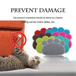 IHOO Pet Feeding Mat Cats Dog PVC Pads Non-Slip Puppy Kitten Dish Bowl Food Water Cat Litter Placemat Mat Paw Shape,1Pcs Red -Pet Products Shop 51rYQfT6m3L