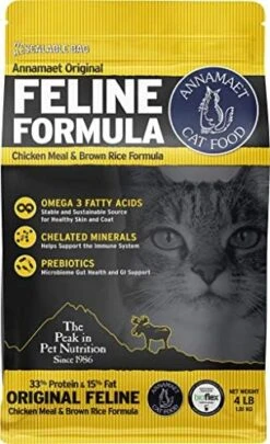 Annamaet Original Feline Formula Dry Cat Food, (Chicken & Brown Rice), 4-lb Bag 17 Annamaet Original Feline Formula Dry Cat Food, (Chicken & Brown Rice), 4-lb Bag -Pet Products Shop 51rlDODlJhL. AC