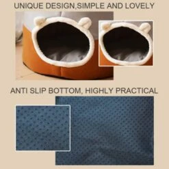 New Winter Deep Sleep Comfort Cat Bed Cats Tent Cozy Cave Capsule Small Dogs Cats House Indoor (Large,Khaki) 8 New Winter Deep Sleep Comfort Cat Bed Cats Tent Cozy Cave Capsule Small Dogs Cats House Indoor (Large,Khaki) -Pet Products Shop 51roC8E9vvL 1