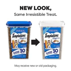 TEMPTATIONS MixUps Crunchy And Soft Cat Treats, Surfer's Delight Flavor, 30 Oz. Tub