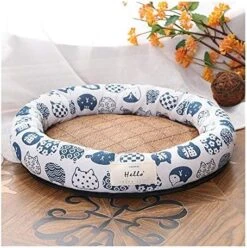 YangYan Cooling Pet Bed Mats, Breathable Pad Ultra Soft Comfortable Blanket Bed For Cats Small Medium Large Dogs Pet Summer Mats (Color : Blue Cat, Size : M) -Pet Products Shop 51s3TOleITL. AC 1