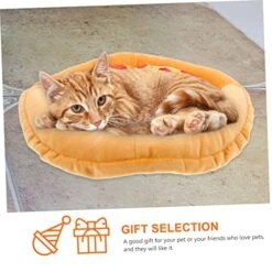 Mipcase 4pcs Cat Nest Large Cat House Round Cushion Outdoor Playsets Soft Plush Cat Mat Cozy Food Dog Cat Bed Cat Beds For Indoor Cats Small Cat Bed Cat Sleeping Mat Kitten Beds Vocalize -Pet Products Shop 51sLM1qaBsL