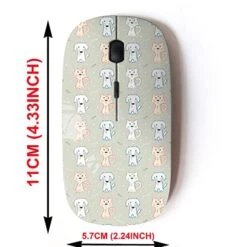 2.4G Wireless Mouse With Cute Pattern Design For All Laptops And Desktops With Nano Receiver - Cute Dogs Cats Pet Food