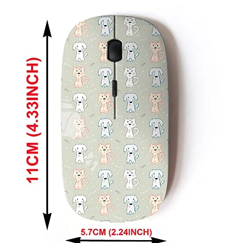 2.4G Wireless Mouse With Cute Pattern Design For All Laptops And Desktops With Nano Receiver - Cute Dogs Cats Pet Food 3 2.4G Wireless Mouse With Cute Pattern Design For All Laptops And Desktops With Nano Receiver - Cute Dogs Cats Pet Food
