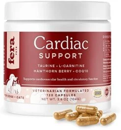 Fera Pets Cardiac Support Supplement For Dogs And Cats, Improves Blood Flow, Energy – With Taurine, CoQ10, Organic Hawthorn Berry, Supports Cardiovascular Heart Health – 60 Capsules 15 Fera Pets Cardiac Support Supplement For Dogs And Cats, Improves Blood Flow, Energy – With Taurine, CoQ10, Organic Hawthorn Berry, Supports Cardiovascular Heart Health – 60 Capsules -Pet Products Shop 51tFag5VP L. AC
