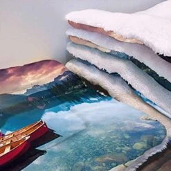 GENERIC Yellow Ultra Soft Thick Flannel Dog Cat Bed Mats Breakfast Food Cartoon Like Image Soft Warm Puppy Blanket Cover Dog Cat Fluffy Fur Blanket Sleep Fast Food Dessert 22" X 28" -Pet Products Shop 51tV3NNU2oL. AC