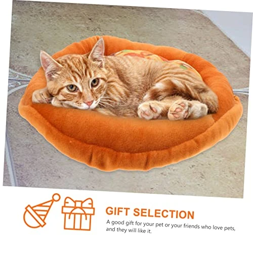 Balacoo Plushes 2pcs Cat Nest Outdoor Pet Bed Cat Mat For Food Indoor Cat House Pizza Cat Bed Plush Dog Pet Bed Squeaky Mat For Cat Kitten Bed Cat Houses The Dog Pet Mat Cat Supplies 9 Balacoo Plushes 2pcs Cat Nest Outdoor Pet Bed Cat Mat For Food Indoor Cat House Pizza Cat Bed Plush Dog Pet Bed Squeaky Mat For Cat Kitten Bed Cat Houses The Dog Pet Mat Cat Supplies - Image 7