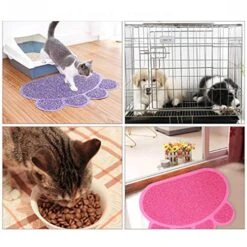 QCUTEP Pet Feeding Mat, Pet Litter Mat PVC Non-Slip Litter Tray Mat Waterproof Claw-Printed Pet Litter Pads For Cats Dogs And Puppies 40 X 30cm -Pet Products Shop 51uMrJYxqaL