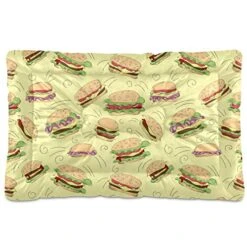 Food Hamburger Dog Bed Cat Bed Soft Comfortable Pet Bed Non-Slip Calming Kennel Pad For Small Medium Large Dogs Cats 2116478