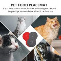 TEHAUX Cat Litter Box- 2 Pcs Cat Litter Trap Mat PVC Washable Cat Mat Pet Feeding Pad Placemat -Pet Products Shop 51v7mQCDiQS