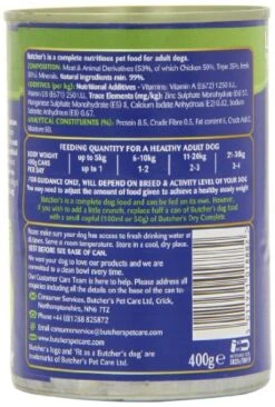Butchers Dog Food Tripe Chicken Loaf 400 G (Pack Of 24) 11 Butchers Dog Food Tripe Chicken Loaf 400 G (Pack Of 24) -Pet Products Shop 51vKUMYW9KL