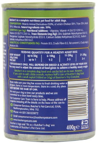 Butchers Dog Food Tripe Chicken Loaf 400 G (Pack Of 24) 7 Butchers Dog Food Tripe Chicken Loaf 400 G (Pack Of 24) - Image 5
