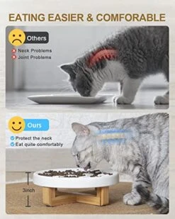 Raised Cat Dog Slow Feeder Bowl With Stand, Cat Bowls For Slow Eating, Ceramic Elevated Slow Feed Cat Bowls, Pet Bowl For Cat And Dog, Cat Puzzle Feeder For Healthy Eating Diet, 3'' High, 8.5'' Wide 11 Raised Cat Dog Slow Feeder Bowl With Stand, Cat Bowls For Slow Eating, Ceramic Elevated Slow Feed Cat Bowls, Pet Bowl For Cat And Dog, Cat Puzzle Feeder For Healthy Eating Diet, 3'' High, 8.5'' Wide -Pet Products Shop 51vqzRQUU1L