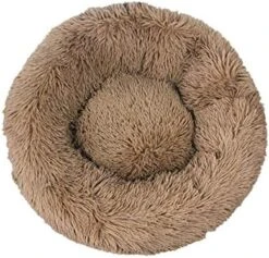 YangYan Super Soft Pet Bed Kennel Dog Round Cat Winter Warm Sleeping Bag Long Plush Puppy Cushion Mat Portable Cat Supplies 46/50/60cm (Color : White Brown, Size : 35cm) -Pet Products Shop 51vthpinQKL. AC