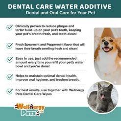 Wellnergy Pets Dental Care Water Additive For Dogs & Cats 2 Pack – No Brush Formula, Oral Hygiene & Fresh Breath, Reduce Plaque And Tartar. 16 FL OZ Each Bottle 10 Wellnergy Pets Dental Care Water Additive For Dogs & Cats 2 Pack – No Brush Formula, Oral Hygiene & Fresh Breath, Reduce Plaque And Tartar. 16 FL OZ Each Bottle -Pet Products Shop 51wEJ7J2daL