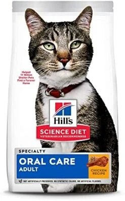 Hill's Science Diet Dry Cat Food, Adult, Oral Care, Chicken Recipe, 7 Lb. Bag -Pet Products Shop 51wM2rCWIFL. AC 1