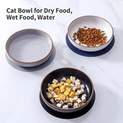 Howise 6inch Ceramic Cat Bowls With Non-Slip Mat | 3 Cat Dishes For Food And Water Set | Wide Shallow Cat Bowl Relief Whisker Fatigue | Cat Food Bowl Pet Kitten Bowl, White Cat Dish 14 Howise 6inch Ceramic Cat Bowls With Non-Slip Mat | 3 Cat Dishes For Food And Water Set | Wide Shallow Cat Bowl Relief Whisker Fatigue | Cat Food Bowl Pet Kitten Bowl, White Cat Dish -Pet Products Shop 51wYQ90p8WL