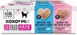 I AND LOVE AND YOU Naked Essentials Canned Wet Cat Food - Variety Pack: Beef Recipe, Salmon+Chicken Recipe, Turkey Recipe, 3-Ounce, Pack Of 12 Cans, Variety Pack Pate; Beef, Salmon, Turkey -Pet Products Shop 51y6ONTtTL. AC