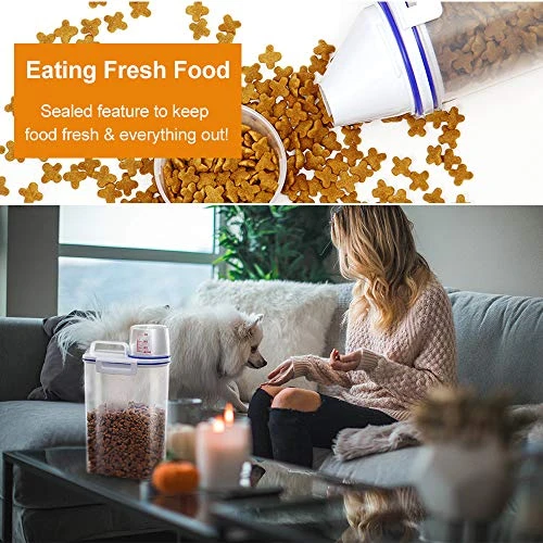 TBMax Pet Food Container For Dogs Cat Food Container With Pour Spout + Seal Buckles + BPA-Free Plastic + Airtight For Birds 9 TBMax Pet Food Container For Dogs Cat Food Container With Pour Spout + Seal Buckles + BPA-Free Plastic + Airtight For Birds - Image 7