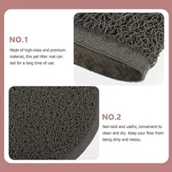 LUOZZY 2Pcs Cat Litter Mats PVC Kitten Litter Mats Pet Cat Litter Pads Pet Dish Place Mats (Black, Dark Gray) 7 LUOZZY 2Pcs Cat Litter Mats PVC Kitten Litter Mats Pet Cat Litter Pads Pet Dish Place Mats (Black, Dark Gray) -Pet Products Shop 51yvRd86gML