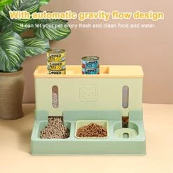 VCZONE Automatic Cat Dog Feeder And Water Dispenser, Large Capacity 3.8L Food 1L Water, Automatic Feeder For Small Medium Cat Dog -Pet Products Shop 51zvSl6DW9L