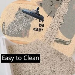 PetEiZi Cat Litter Mat Trap, Pet Food Catching Placemat, Super Cute Easy To Clean 24"×16" Large Durable For Cats And Dogs - Everyday Is Catyrday -Pet Products Shop 618cuWbcQ6S