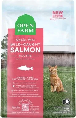 Open Farm Wild-Caught Salmon Grain-Free Dry Cat Food, Responsibly Sourced Pacific Salmon Recipe With Non-GMO Superfoods And No Artificial Flavors Or Preservatives, 2 Lbs -Pet Products Shop 619ckK7U2xL. AC