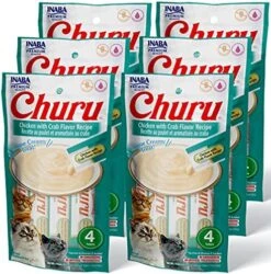 INABA Churu Cat Treats, Grain-Free, Lickable, Squeezable Creamy Purée Cat Treat/Topper With Vitamin E & Taurine, 0.5 Ounces Each Tube, 24 Tubes (4 Per Pack),Tuna Recipe With Seafood Flavors -Pet Products Shop 61BYnfPtpdL. AC 1