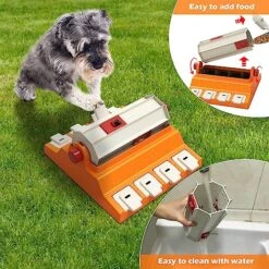 GOOLA Dog Puzzle Toys, Dog Slow Feeders, Interactive Dog Toys For IQ Training & Mental Enrichment, Fun Dog Treat Puzzle Toy For Large/Medium/Small Dogs (Orange) -Pet Products Shop 61KaxR8c51L