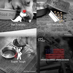 Bungalow Flooring Camel Aqua Shield Squares Indoor Outdoor Pet Mat, 23" L X 35" W X 0.37" H -Pet Products Shop 61Pe7i6JXnL