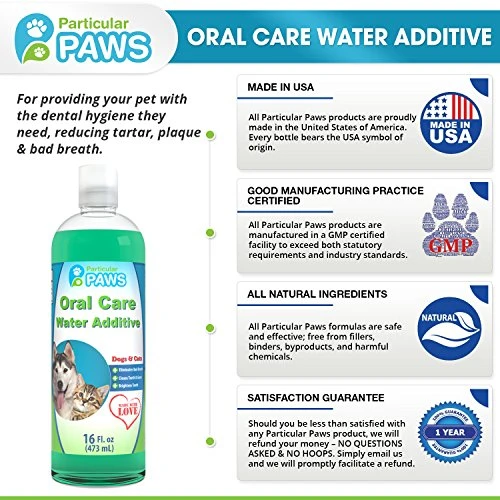 Particular Paws Fresh Breath Water Additive For Dogs And Cats - For Clean Teeth, Healthy Gums And Oral Care - 16oz 8 Particular Paws Fresh Breath Water Additive For Dogs And Cats - For Clean Teeth, Healthy Gums And Oral Care - 16oz - Image 6