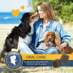 ProDen Plaque Off Dog Dental Chews - Dog Teeth Cleaning Treat For Plaque & Tartar Control - Dog Breath Chews - Medium / Large Dog Breath Freshener Treats - 60 Ct. -Pet Products Shop 61YR1XieKSL